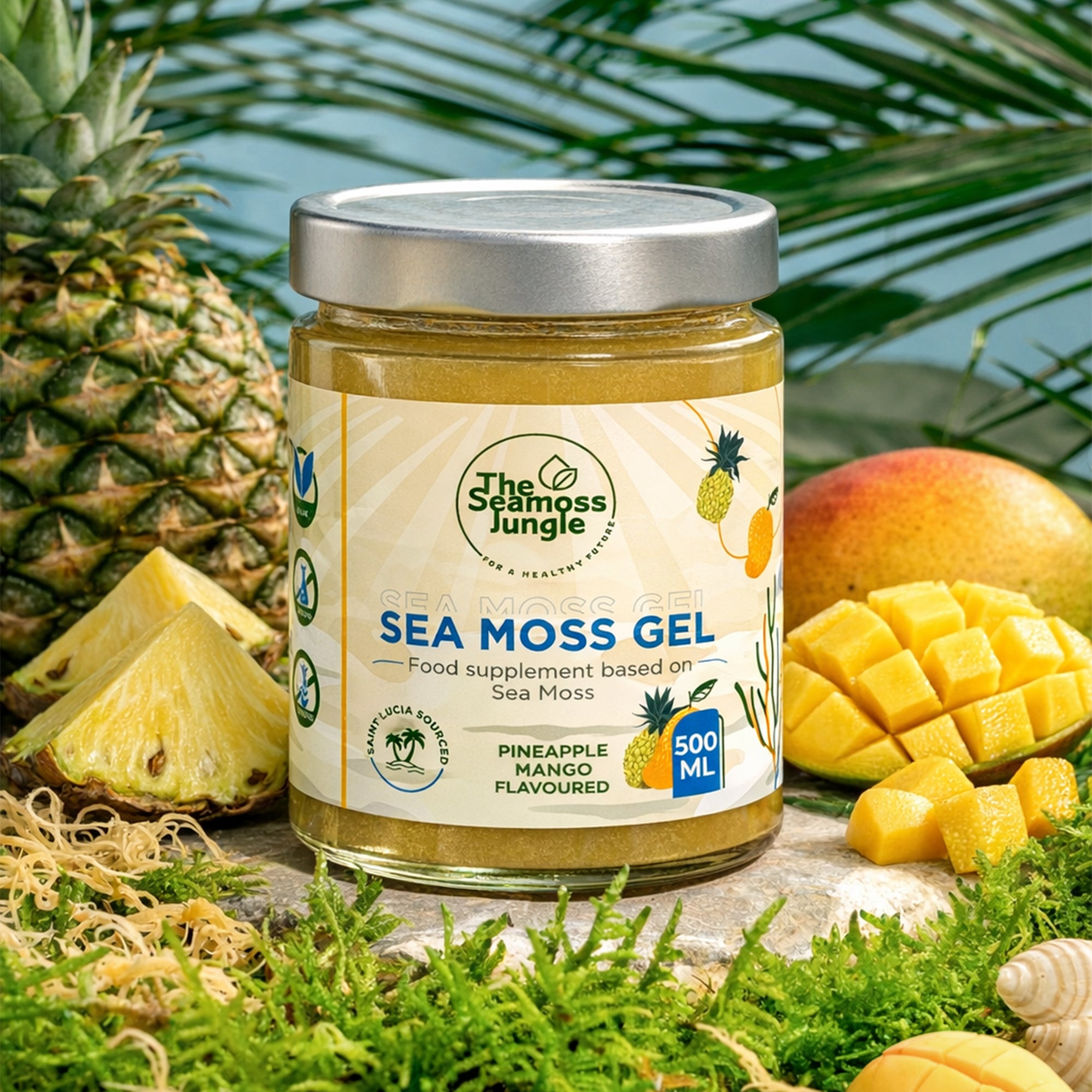 Sea Moss Gel – Mango/Ananas - 500 ml