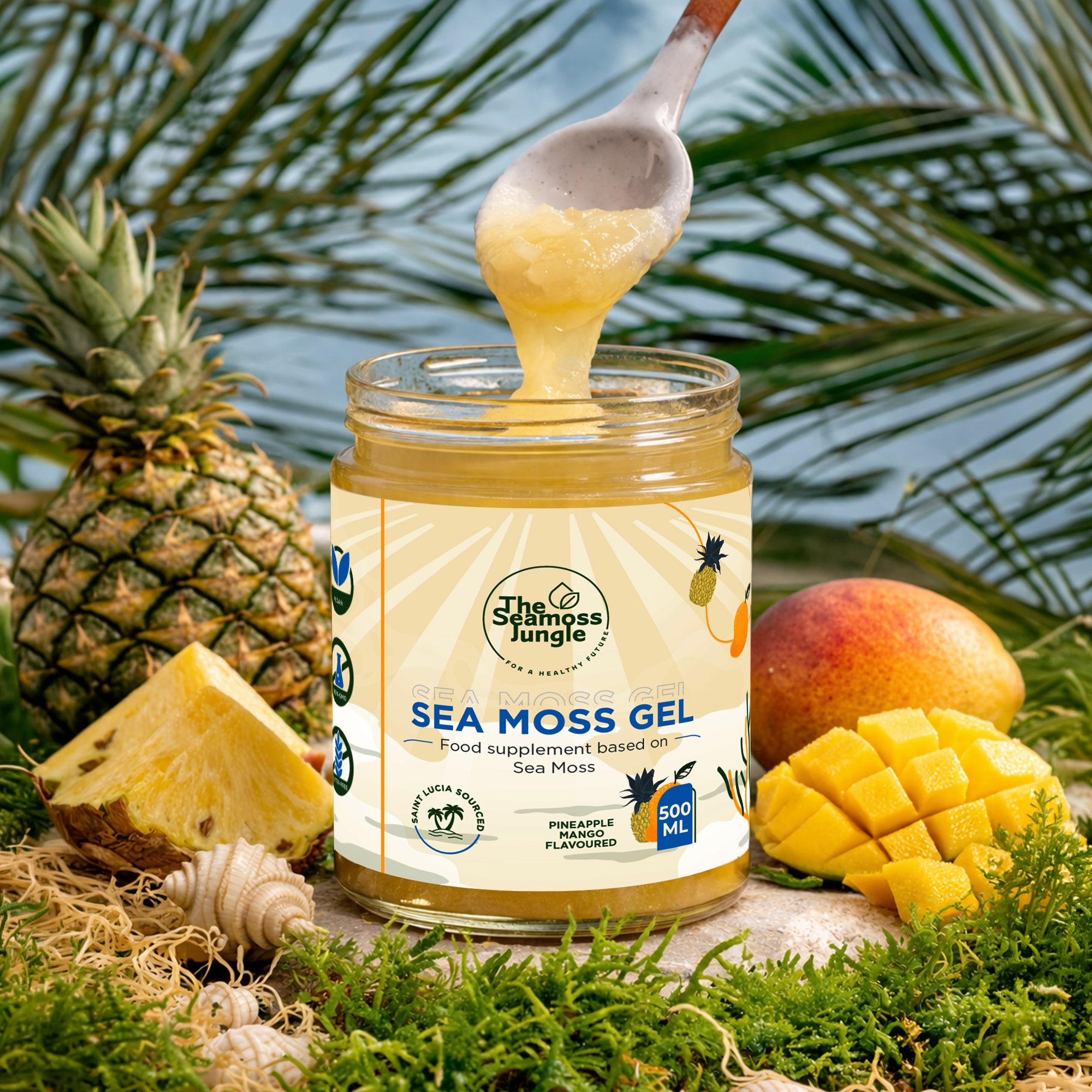 Sea Moss Gel – Mango/Ananas - 500 ml